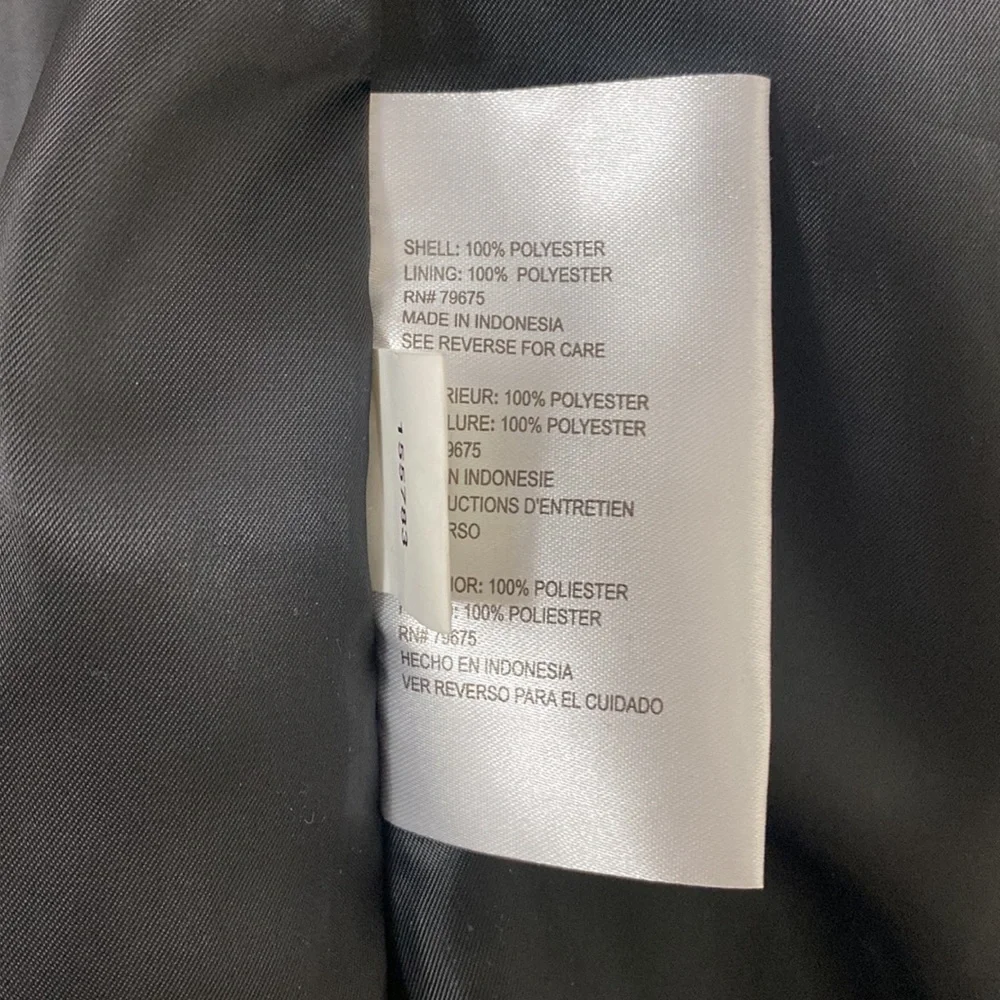 Michael Kors Black Anorak Zip Front Rain Jacket - Picture 15 of 16